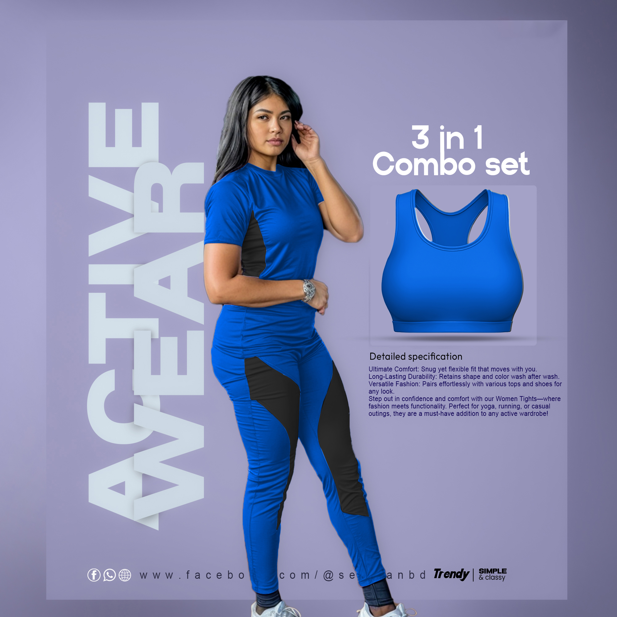 Stylish Active Wear 3 in 1 Combo 03