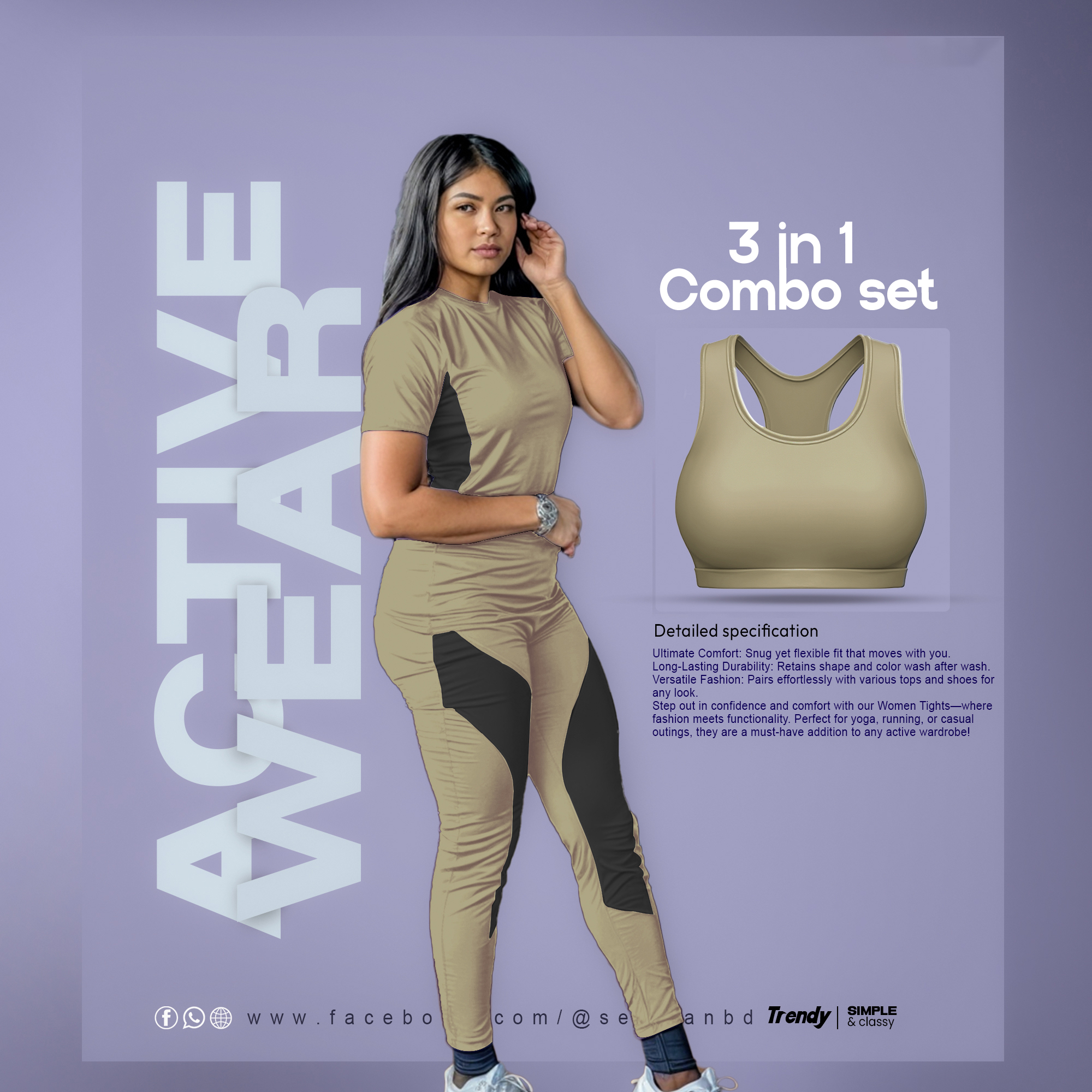 Stylish Active Wear 3 in 1 Combo 04