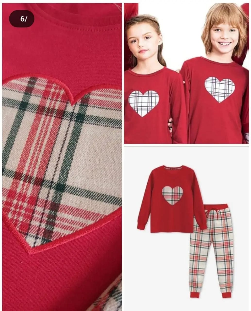 Baby paijama and top set Red